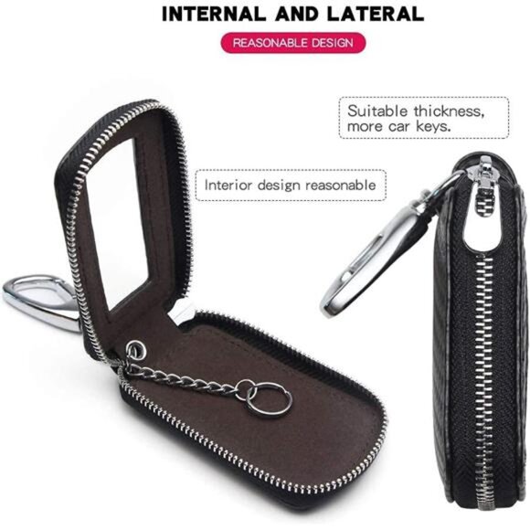 Universal Premium Car Key Fob Case Genuine Leather Car Smart Key fob Holder for - Picture 3 of 6